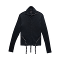 Simone Rocha Ribbed Multi Snap Top "Black"