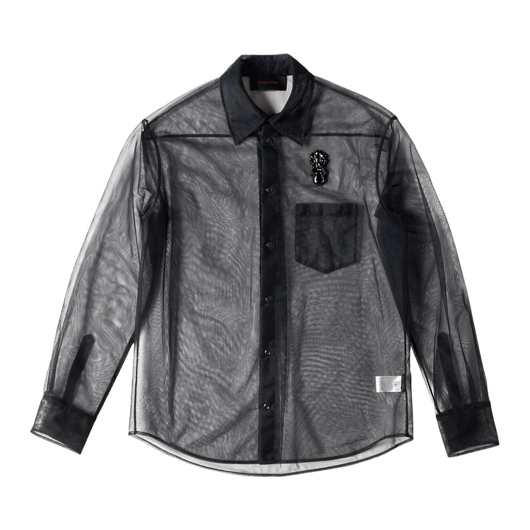 Simone Rocha Sheer Classic Fit Shirt "Black"