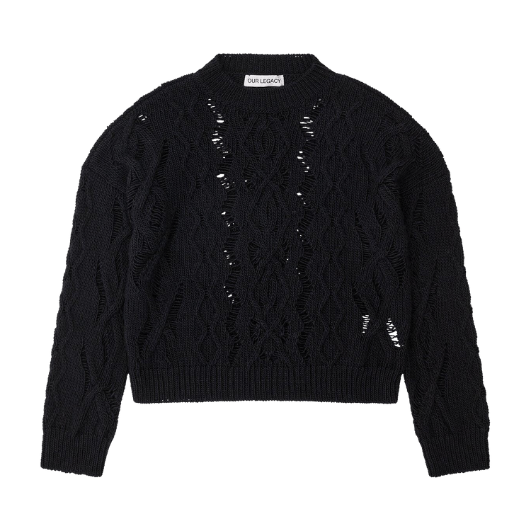 Our Legacy Cable Sonar Roundneck "Black"