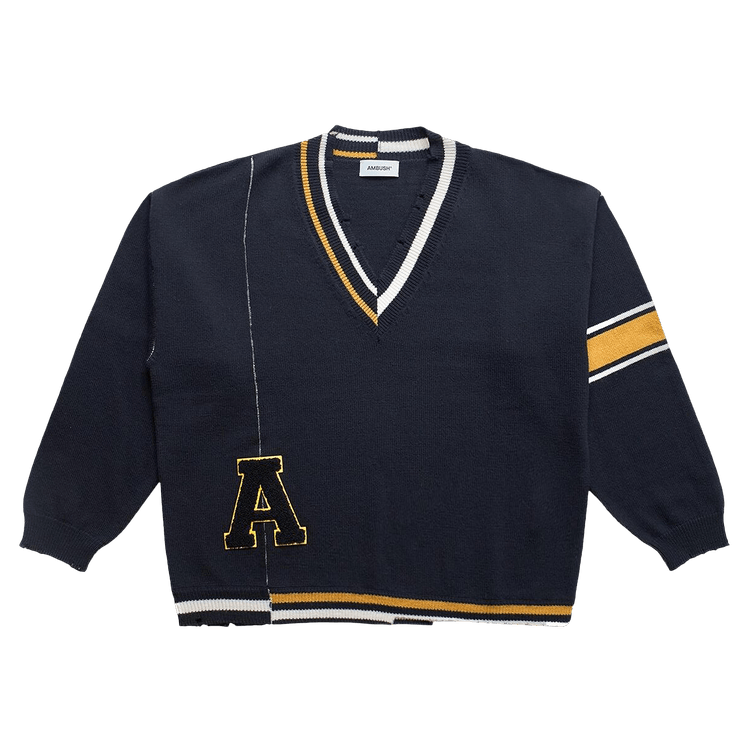 Ambush Sports Destroyed Rib Knit Sweater "Blue"