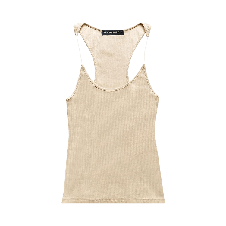 Y/Project Invisible Strap Tank Top "Sand"