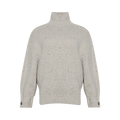 Bottega Veneta Textured Cocoon Sweater "Bone Melange"
