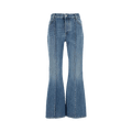 Bottega Veneta Cropped Kick Flare Leg Denim "Mid Blue"