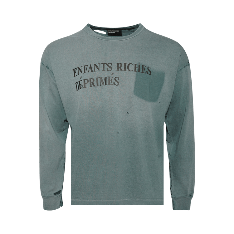 Enfants Riches Déprimés Classic Logo Long-Sleeve T-Shirt "Stained Blue"