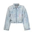 RIVINGTON roi Rebis Painted Rose Trucker 3 Jacket "Indigo"