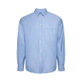 Valentino Logo Embroidered Long-Sleeve Shirt "Celeste"