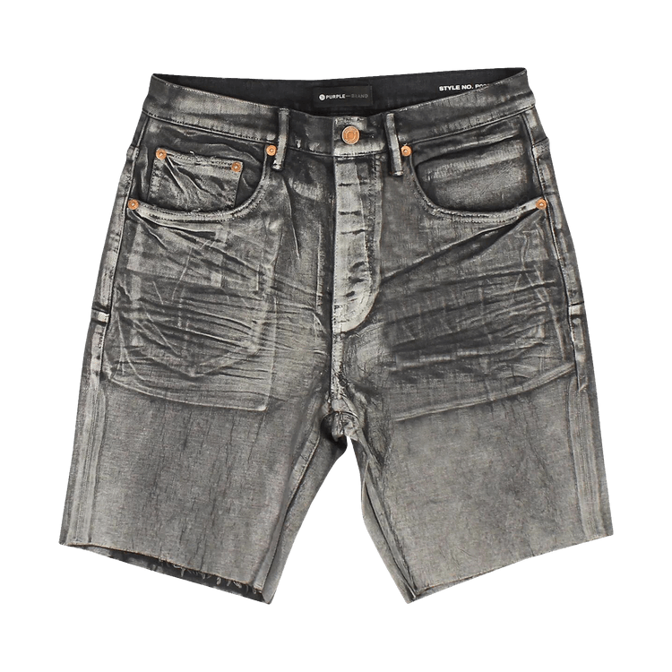 PURPLE BRAND Washed Iridescent Pearl Shorts "Black"