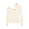 Courrèges Multi-Buttons Light Wool Polo "Ivory"