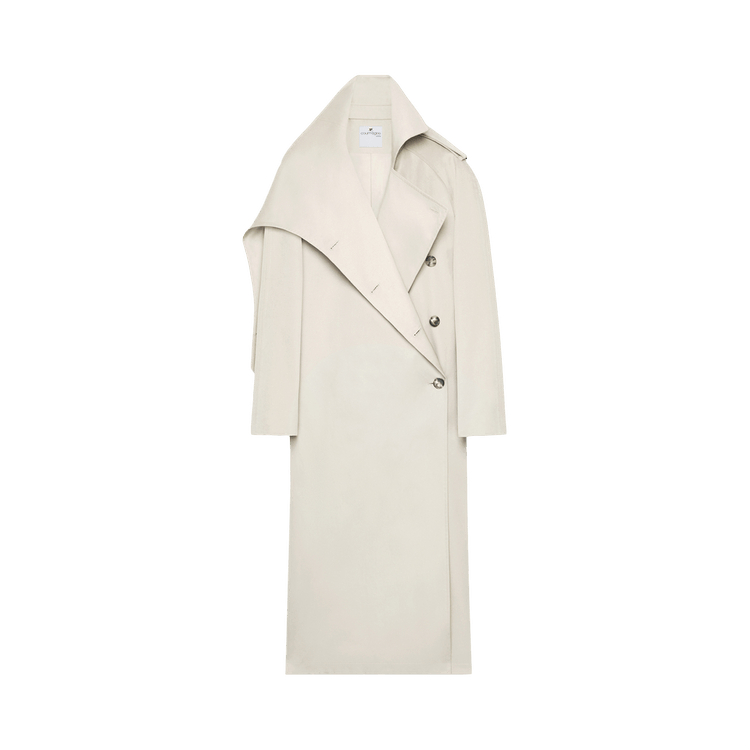 Courrèges Oblique Trench Coat "Off White"