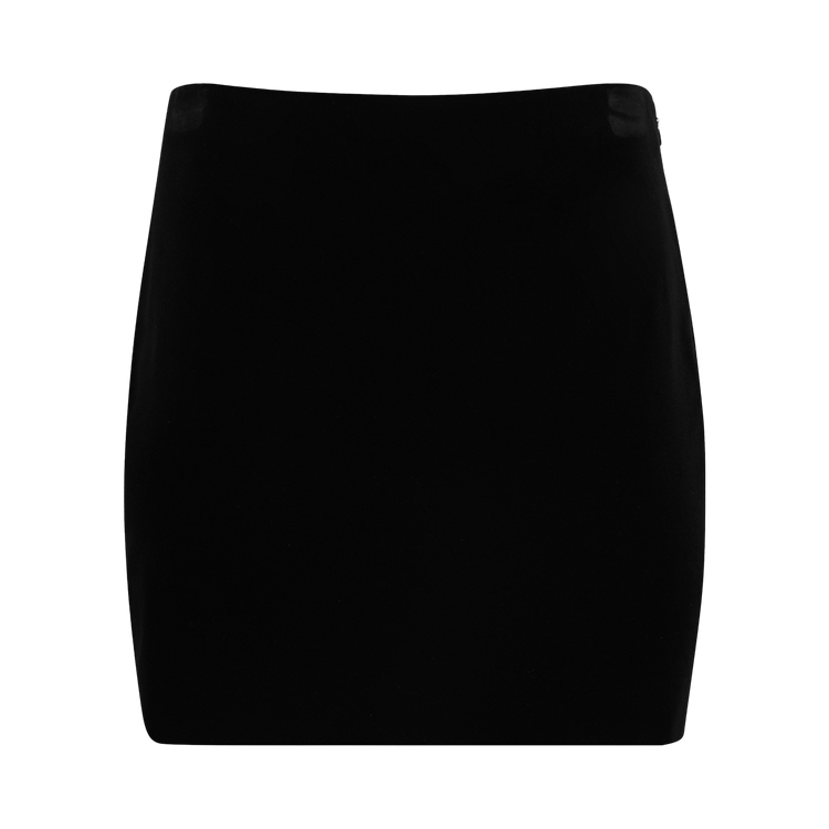 Miu Miu Stretch Velvet Mini Skirt "Black"