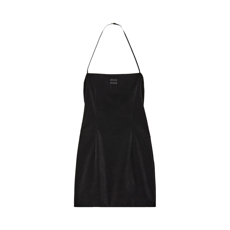 Miu Miu Stretch Velvet Mini Dress "Black"