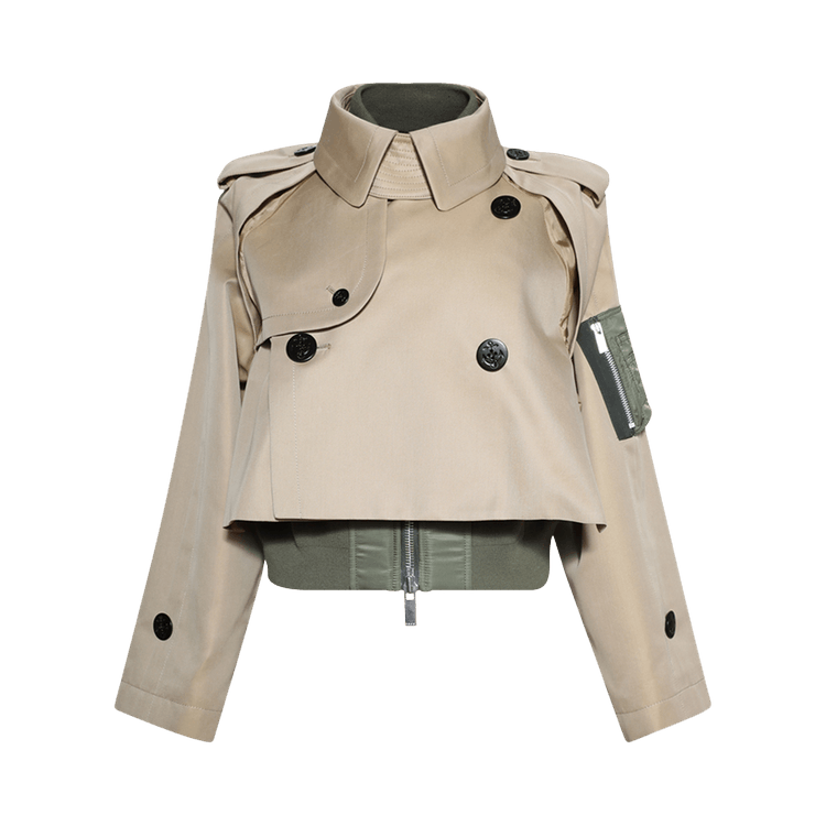 Sacai Cotton Gabardine x Nylon Twill Blouson "Beige"