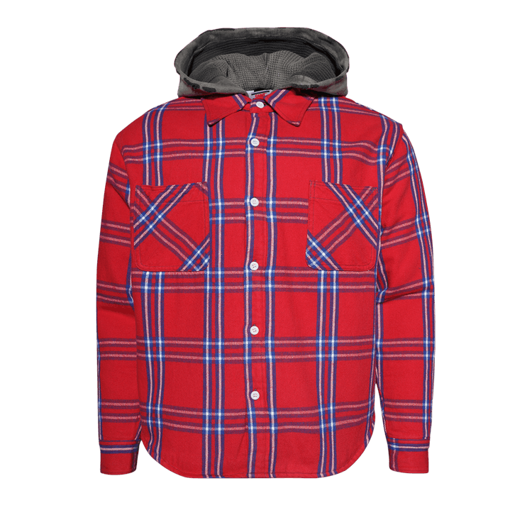 SAINT Mxxxxxx Frannel Quilted Shirt Jacket "Red/Blue"