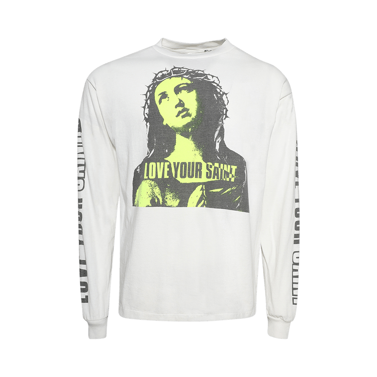 SAINT Mxxxxxx Love Ur Saint Long-Sleeve Tee "White"