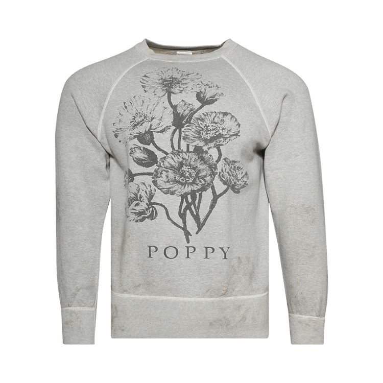 SAINT Mxxxxxx Flower Crewneck Sweatshirt "Grey"