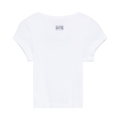 Jean Paul Gaultier Patch Crop Baby Tee "White"