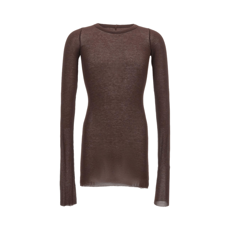 Rick Owens Rib Long-Sleeve Tee "Mahogany"