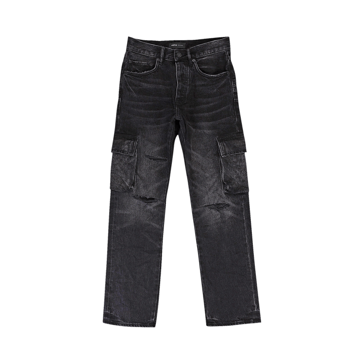 PURPLE BRAND Relaxed Cargo Skinny Jeans "Black"