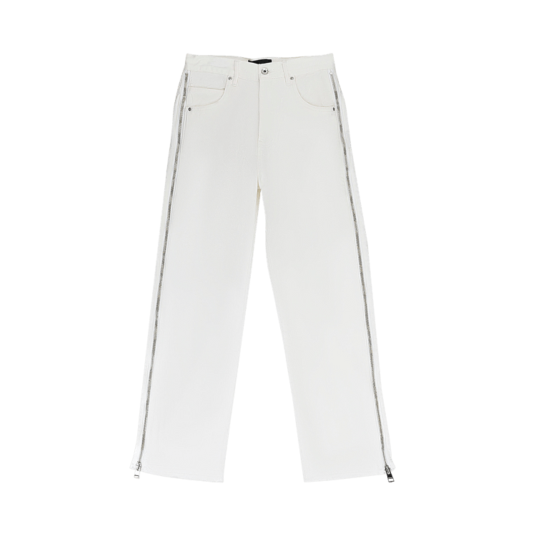 PURPLE BRAND Full Side Zip Skinny Jeans "White"