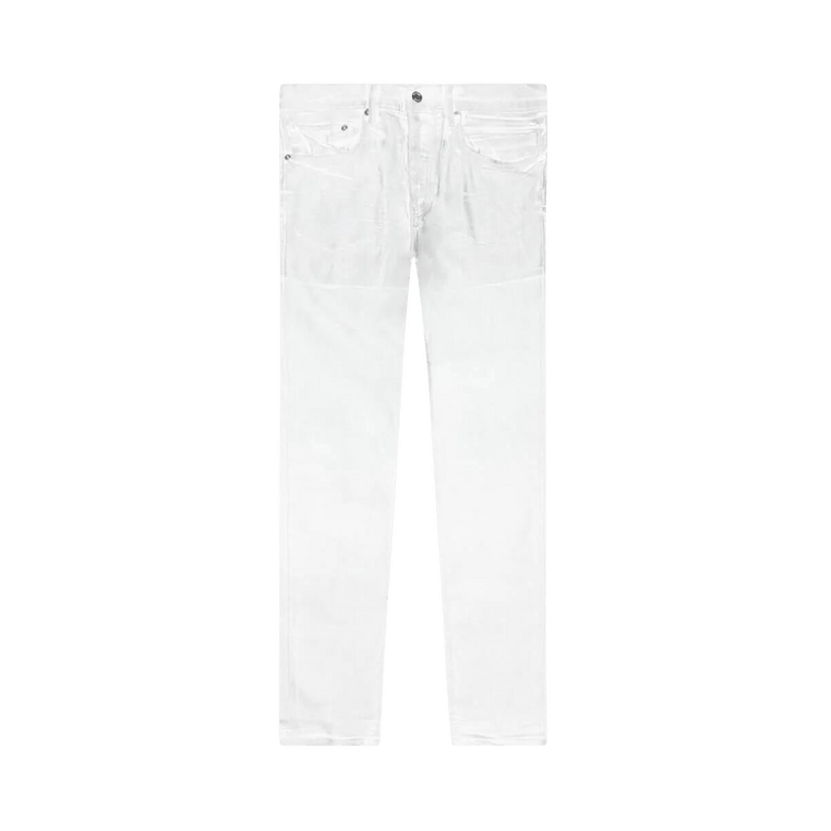 PURPLE BRAND Iridescent Pearl Skinny Jeans "Worn White"