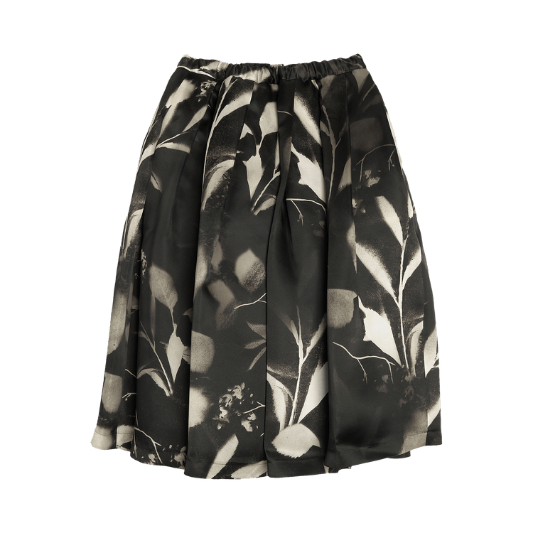 Comme des Garçons Silk Print Skirt "Black/Off White"
