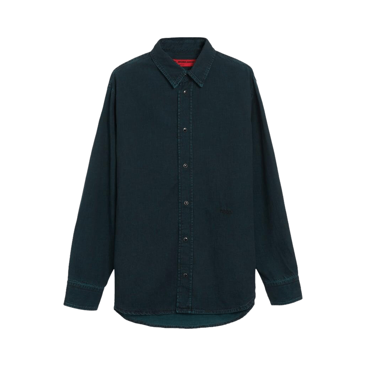 032C Goya Denim Shirt "Overdyed Sea Green"