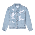 3.PARADIS Freedom Doves Denim Trucker Jacket "Washed Blue"