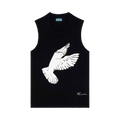 3.PARADIS Dove Intarsia Knit Vest "Black"