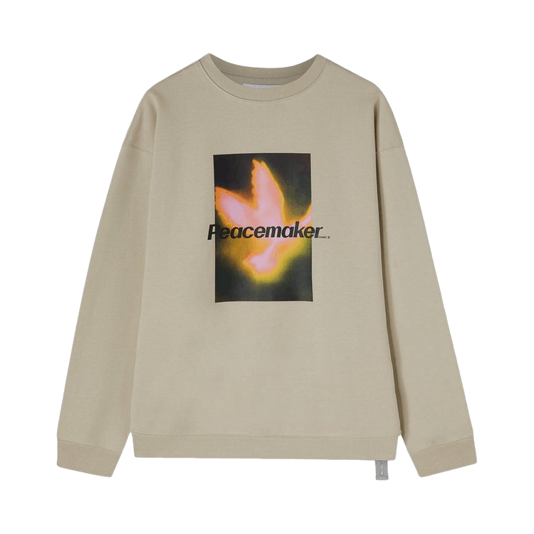 OAMC Peacemaker Bird Loose Fit Crewneck "Sand"