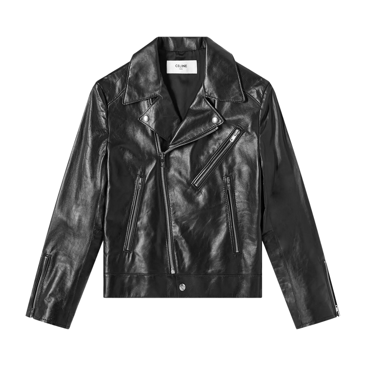 CELINE Leather Biker Jacket "Black"
