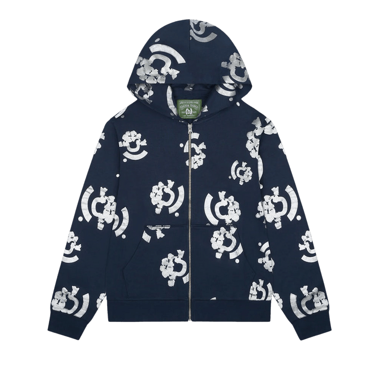 Bstroy x Denim Tears Bstroy Tears Zip Up Hoodie "Blue"