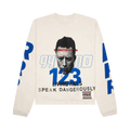 RIVINGTON roi Rebis Speak Dangerously Long-Sleeve Tee "Vintage White"