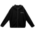 Chrome Hearts Scroll Logo Zip Up Hoodie "Black"