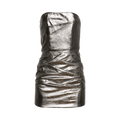 The Attico Mini Mirror Leather Dress "Silver"