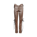 Jean Paul Gaultier x KNWLS Laced Trousers "Brown/Ecru"