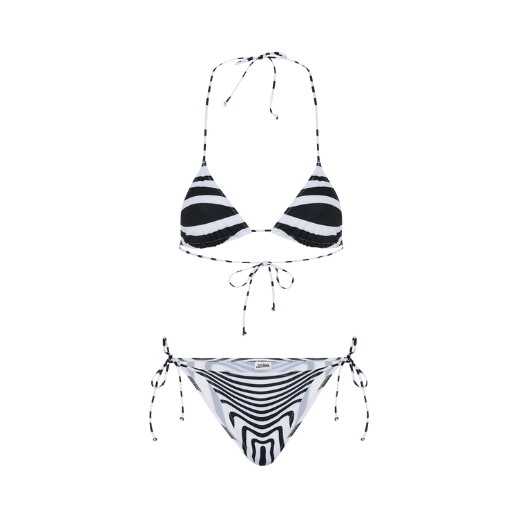 Jean Paul Gaultier Mariniere Body Morphing Bikini Set "White/Black"