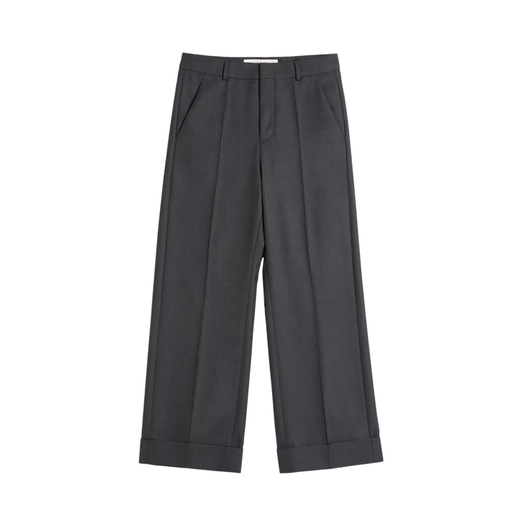 Valentino Wool Gabardine Trousers "Grey Antracite"