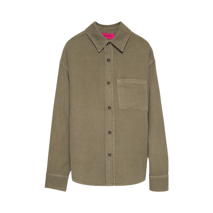 The Elder Statesman Early Dawn Overshirt "New Olive"