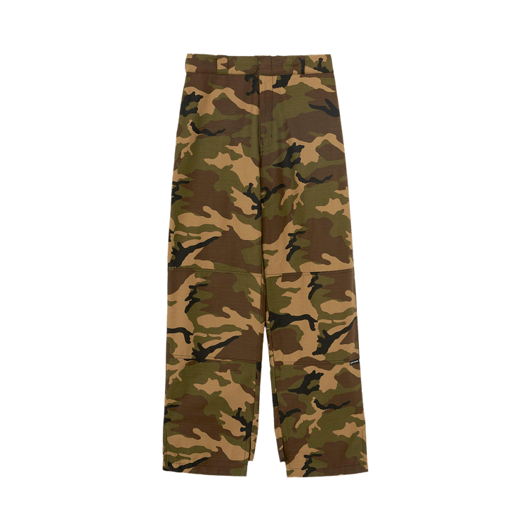Palm Angels Sartorial Waistband Camo Workpants "Green"