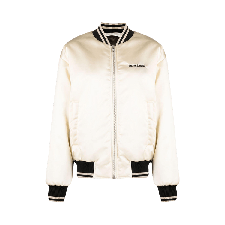 Palm Angels Classic Logo Bomber Jacket "Light Biege/Black"