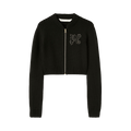 Palm Angels Monogram Stud Zip Sweater "Black"