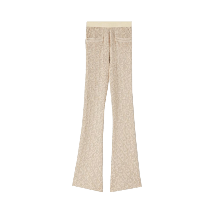Palm Angels Monogram Jacquard Knit Pants "Beige"
