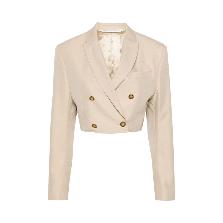 Palm Angels Buttons Crop Blazer "Beige"