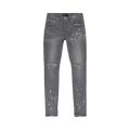 PURPLE BRAND Worn Knee Slit Skinny Jeans "Grey"