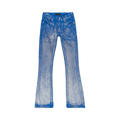 PURPLE BRAND Silver Foil Flare Skinny Jeans "Blue"