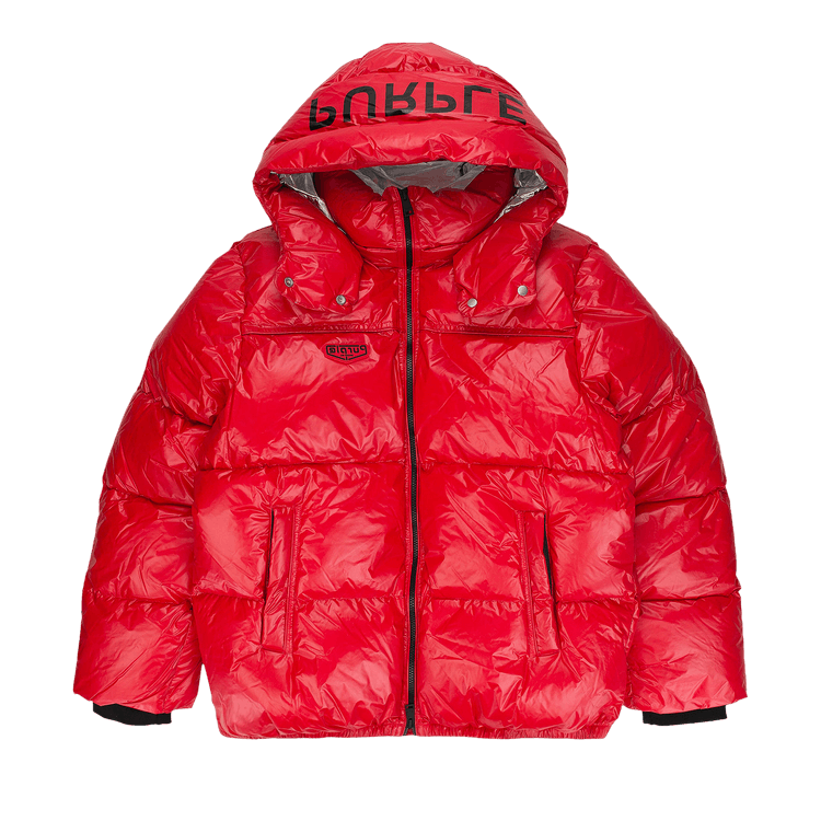 PURPLE BRAND Nylon Down Puffer Jackets "Red"