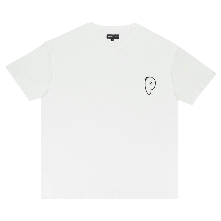 PURPLE BRAND Textured Jersey Inside Out Tee "White"