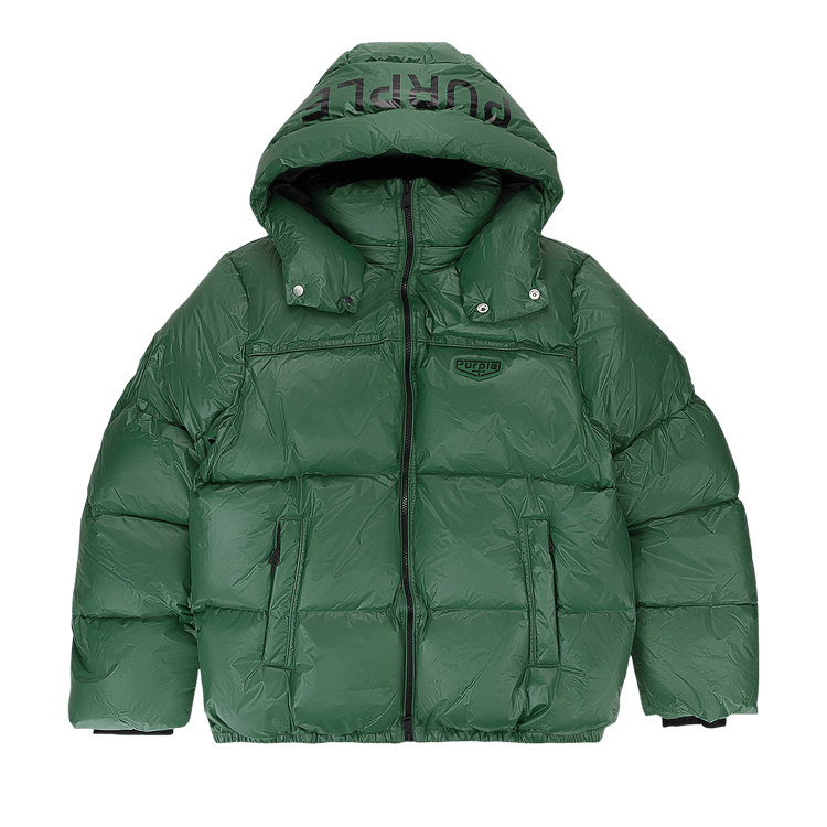 PURPLE BRAND Nylon Down Puffer Jacket "Green"
