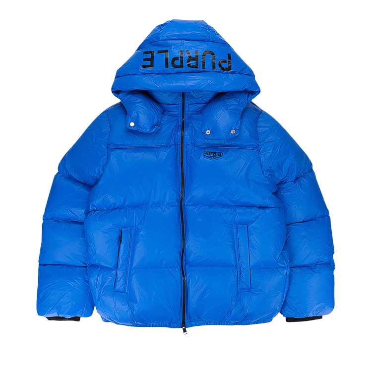 PURPLE BRAND Nylon Down Puffer Jacket "Blue"