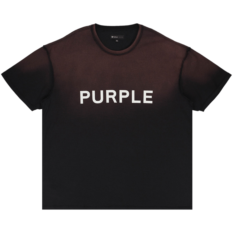 PURPLE BRAND Textured Jersey Inside Out Tee "Black"